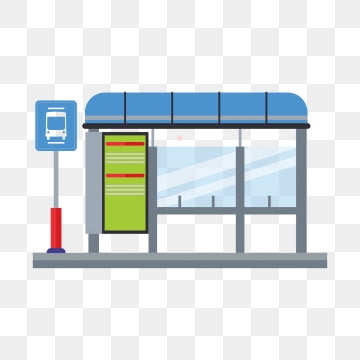 pngtree bus stop passenger rest direction sign destination sign png image 400438